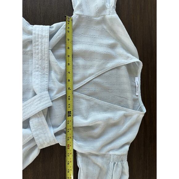 SAMSOE Light Blue Wrap Blouse - Picture 4 of 9